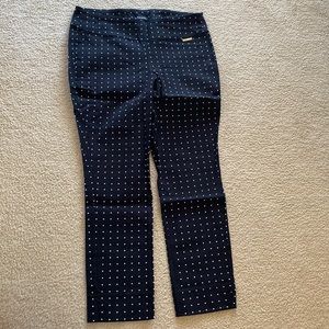 Roz & Ali Black with White Polka Dots Pants Size 14 NWOT